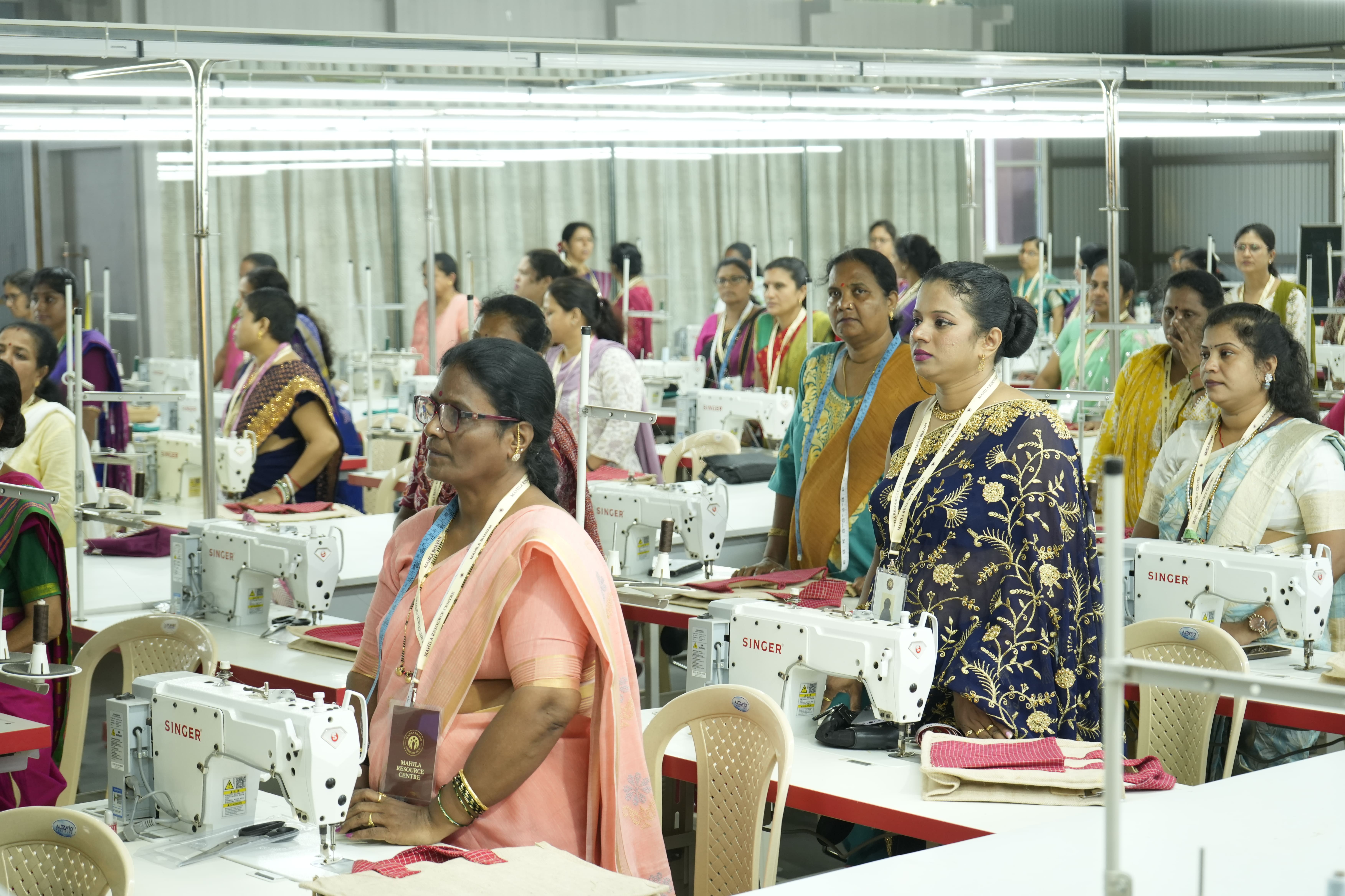 Women working with fabric